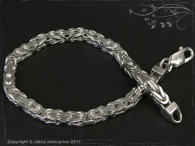Königskette Armband 925 Silber Breite 4,5mm 