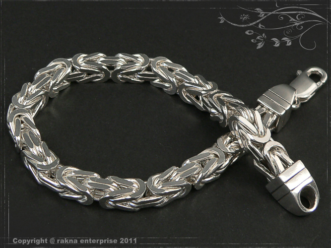 Königskette Armband 925 Silber Breite 6mm 